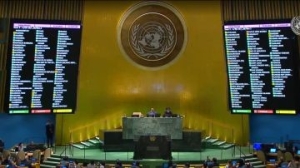 Nueva York: en la ONU 143 pa&iacute;ses aprueban otorgar derechos a Palestina, pero el Consejo de Seguridad debe aprobarlos