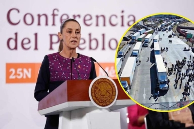 "No hab&iacute;a raz&oacute;n para cerrar las carreteras", dice Sheinbaum sobre bloqueos de transportistas