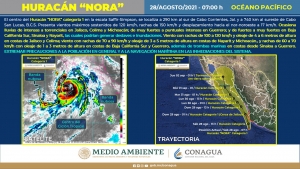 Alerta en Sinaloa por paso de tormenta &lsquo;Nora&rsquo; desde hoy hasta el martes