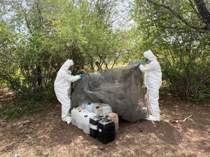Sedena y Ejército Mexico hallaron químicos para la posible elaboración de drogas sintéticas, en tres poblados de Culiacán