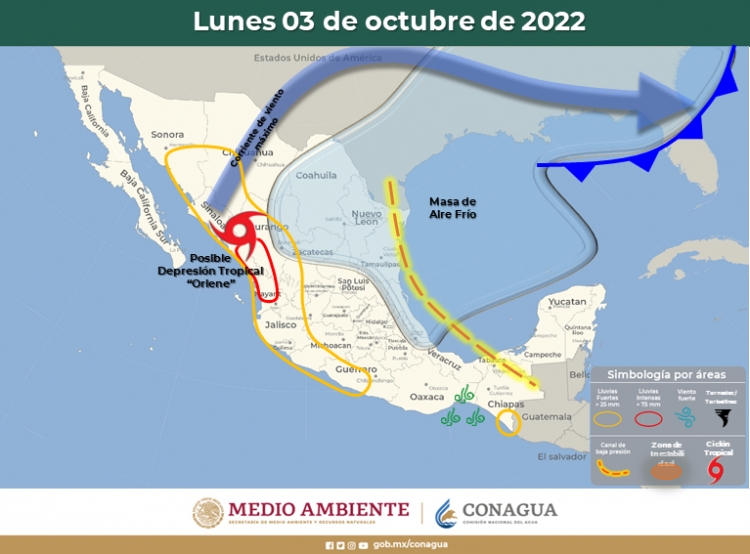“Orlene” cambia su trayectoria, estaría impactando Mazatlán en la madrugada del martes 04 de octubre: Protección Civil de Sinaloa