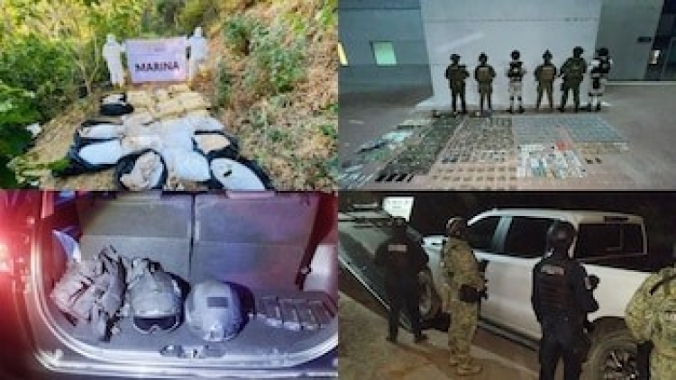 Autoridades de los tres niveles de gobierno aseguran un civil, veh&iacute;culos, armas y un laboratorio clandestino, en Culiac&aacute;n