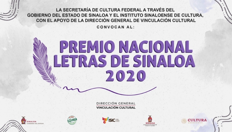 Convocan a enviar propuestas al Premio Nacional Letras de Sinaloa 2020