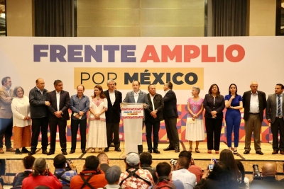 Por arriba Xóchitl Gálvez con el 38.3 por ciento como representante del Comité Organizador del Frente Amplio por México