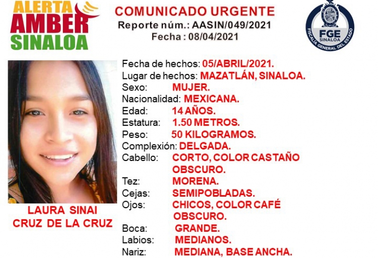 Familiares buscan a Laura Sinaí; desapareció en Mazatlán