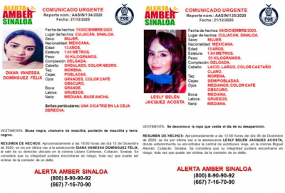 Desaparecen Diana y Lesly en Culiac&aacute;n