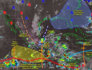 Hoy se prev&eacute;n Chubascos con lluvias puntuales fuertes en Sinaloa