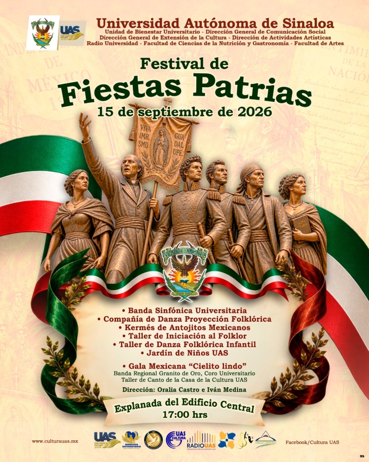 Entre m&uacute;sica, danza, gastronom&iacute;a y tradici&oacute;n, la UAS prepara una gran fiesta mexicana