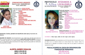 Desparecen Jade Rubí e Isabel en Mazatlán y Culiacán