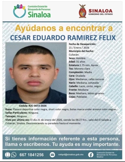 &acute;Levantan&acute; a un agente activo de la Polic&iacute;a Municipal de Culiac&aacute;n