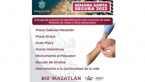 M&oacute;dulos de ni&ntilde;as y ni&ntilde;os extraviados en plazas comerciales, avenida Del Mar y Olas Altas en Mazatl&aacute;n