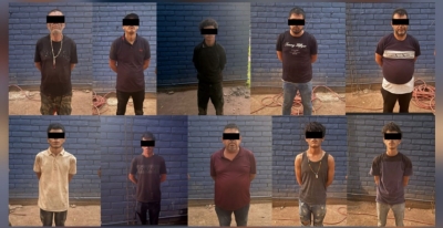 En Culiac&aacute;n, el Grupo Interinstitucional detiene a 10 civiles y les asegura 15 armas de fuego, veh&iacute;culos y municiones