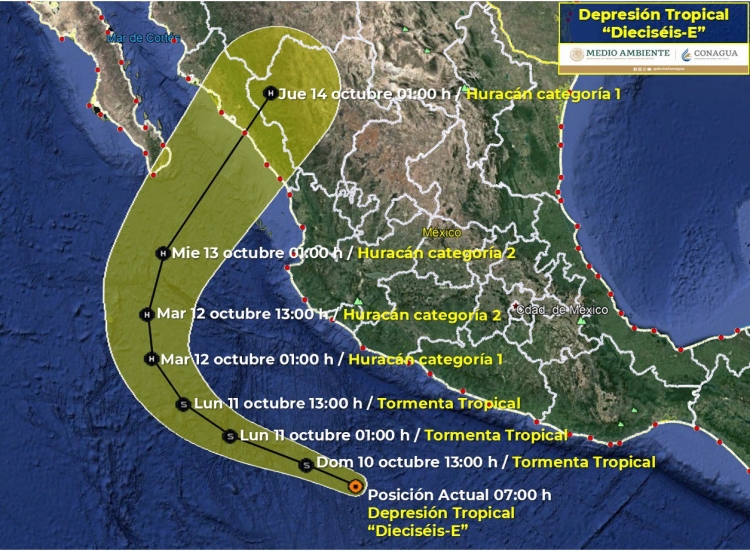 Depresión tropical con posibilidad de impacto en Sinaloa