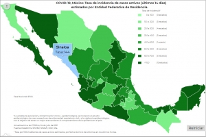 México reportó 15 mil 823 nuevos casos de contagio del virus covid-19 las últimas 24 horas
