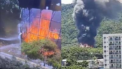 Un impactante fuego arrasa con un famoso estudio de TV en Brasil