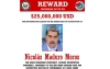 Ofrecen los Estados Unidos 25 MDD por informaci&oacute;n para detener al presidente Nicol&aacute;s Maduro