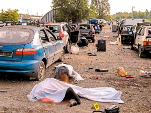 Bombardean convoy de civiles que hu&iacute;an; intentaban dejar Ucrania