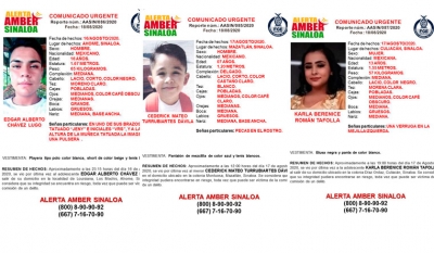 Desaparecen tres menores de Ahome, Mazatl&aacute;n y Culiac&aacute;n