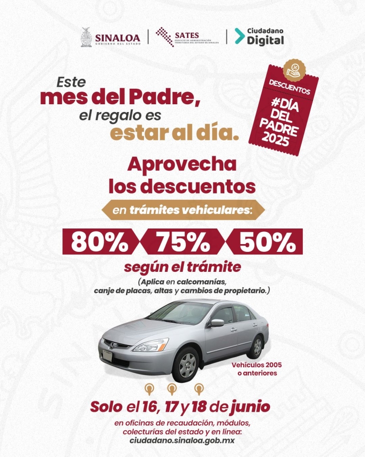 Aprovecha los descuentos vehiculares con motivo del Día del Padre