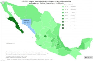 Mil 191 contagios, y 49 muertes por COVID-19 en México