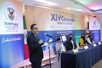 Rector pone en marcha Congreso del sindicato de la UAS