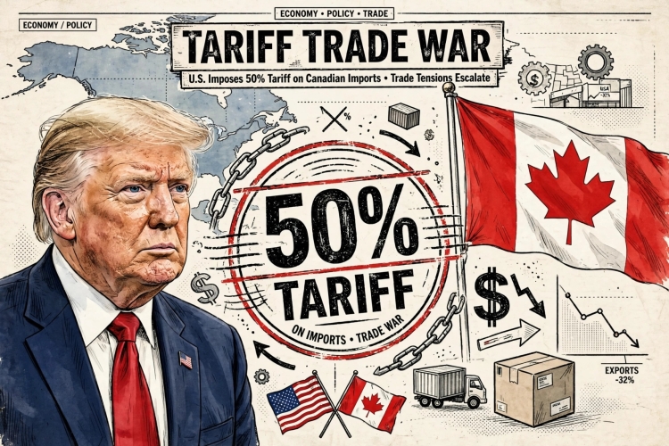 Impone Trump aranceles de 50% a productos de Canad&aacute; incluidos en T-MEC