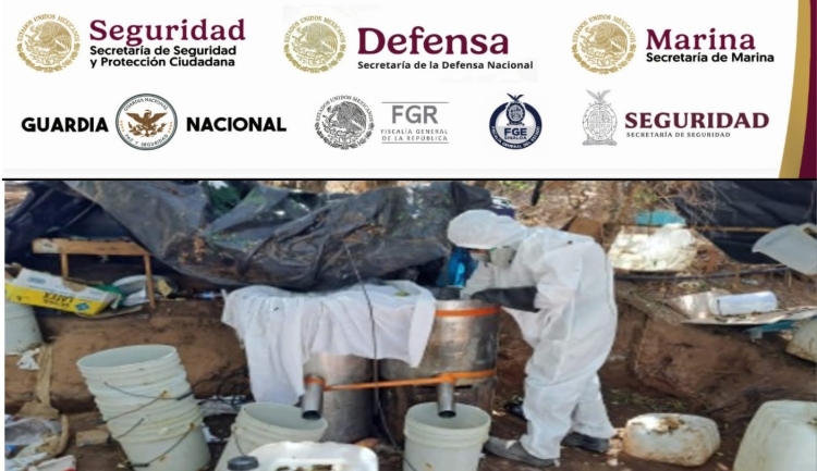 Grupo Interinstitucional Asegura 27 Laboratorios en Culiacán, Cosalá y Mocorito