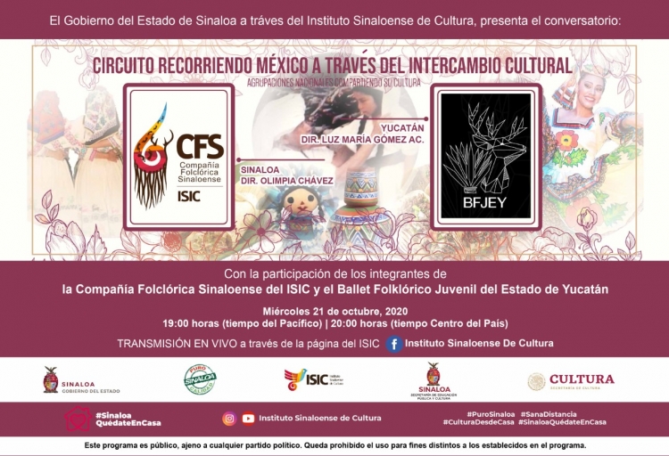 Hoy mi&eacute;rcoles, charla entre el Ballet Juvenil de Yucat&aacute;n y la Compa&ntilde;&iacute;a Folcl&oacute;rica del ISIC