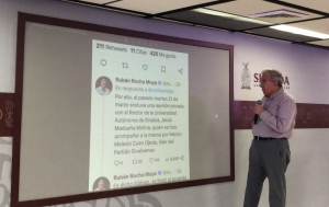 "La reforma, la democratizaci&oacute;n de la UAS no para": Rub&eacute;n Rocha Moya