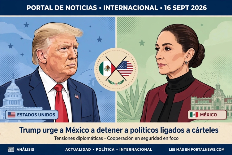Trump insta a Sheinbaum a detener a los pol&iacute;ticos con nexos con los c&aacute;rteles