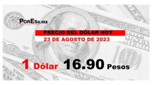 Peso mexicano avanza y regresa a la zona debajo de 16.90 unidades por dólar