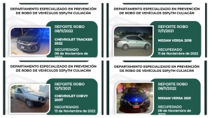 La SSyTM recuper&oacute; 12 autom&oacute;viles con reporte de robo, seg&uacute;n la dependencia