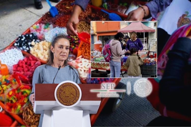 Niños reclaman a Claudia Sheinbaum la prohibición de comida chatarra en las escuelas de todo México y la Presidenta defiende el programa