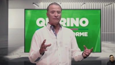  El gobernador Quirino Ordaz Coppel, durante un mensaje con motivo de su Cuarto Informe de Gobierno 