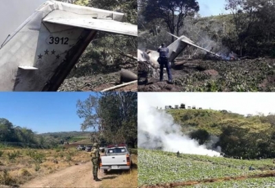 Avión de la Sedena se desploma en Veracruz; mueren 6 militares