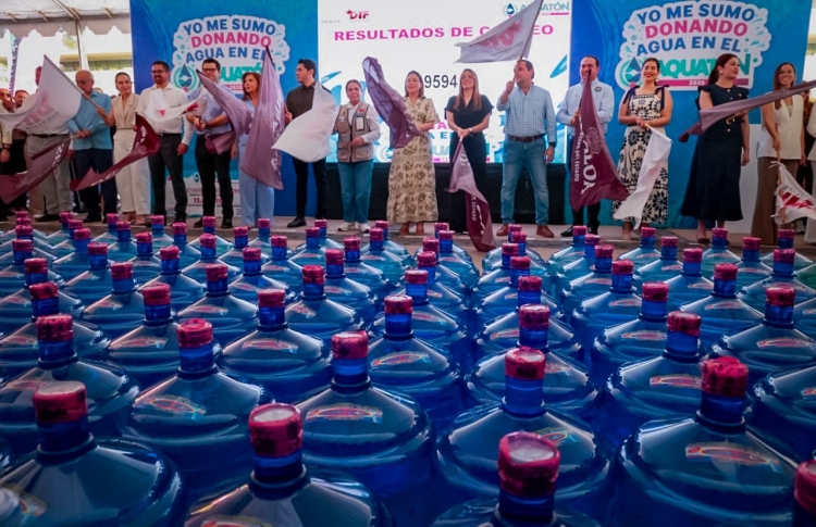 Gobernadora Yeraldine encabeza arranque del Aquat&oacute;n 2026, en apoyo a familias sinaloenses