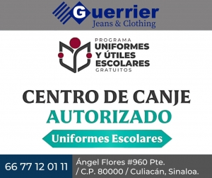 A partir del lunes 22 de agosto inicia el canje de uniformes escolares en Sinaloa
