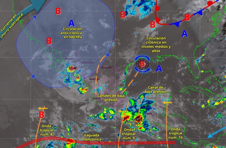 Hoy se prev&eacute;n lluvias fuertes en Sinaloa y Nayarit