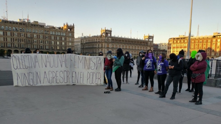 En CdMx, colectivo de mujeres protesta contra Félix Salgado Macedonio