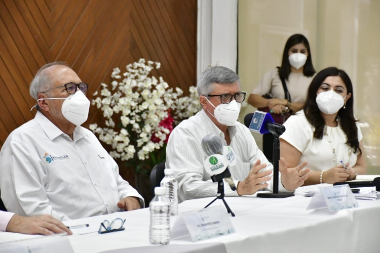 Instituciones estatales y sector productivo en encuentro para el reforzamiento contra el virus covid - 19 en Sinaloa