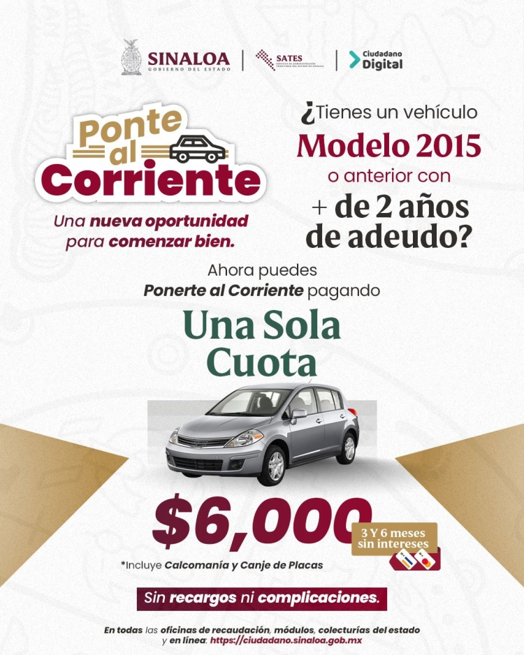 No dejes pasar esta oportunidad y &ldquo;Ponte al corriente&rdquo;: SATES