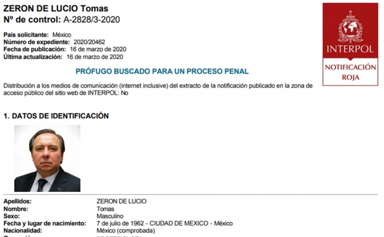Europa, EU, Guatemala y Belice los sitios en los que buscan a Tomás Zerón la Interpol