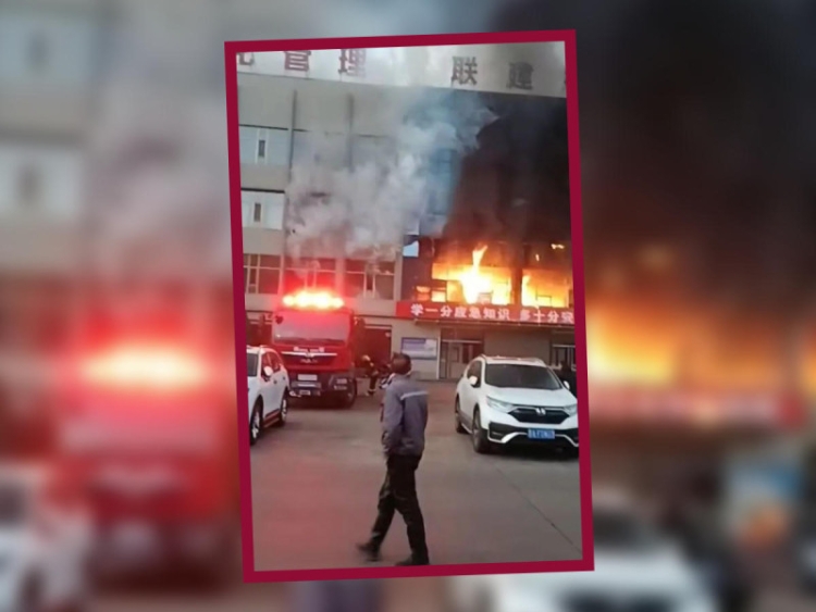 Incendio en edificio en China deja 26 muertos; así grabaron el momento