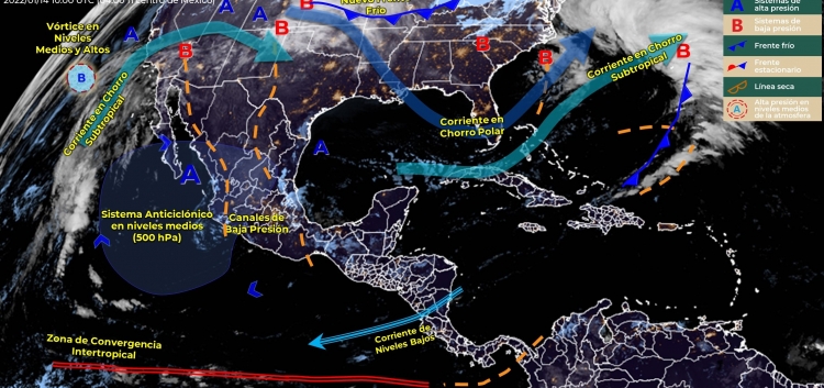 Frente frío traerá descenso de temperaturas en el norte de México