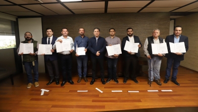 Inzunza C&aacute;zares toma protesta a nuevos funcionarios la Direcci&oacute;n de Vialidad y Transportes