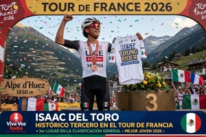 &iexcl;Isaac del Toro cierra el Tour de Francia en el podio!