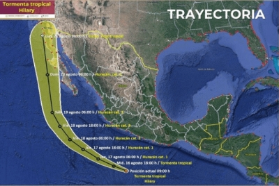 Conagua estima que Tormenta Tropical 'Hilary' se convierta en hurac&aacute;n este jueves: &iquest;Cu&aacute;l ser&iacute;a su trayectoria?