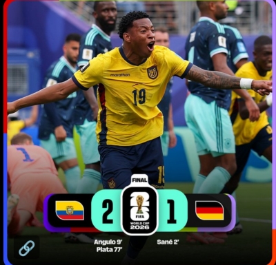 Vence Ecuador a Alemania y avanza a Dieciseisavos de Final en el Mundial 2026