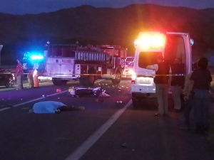 Muri&oacute; un motociclista en accidente m&uacute;ltiple en la carretera internacional M&eacute;xico 15