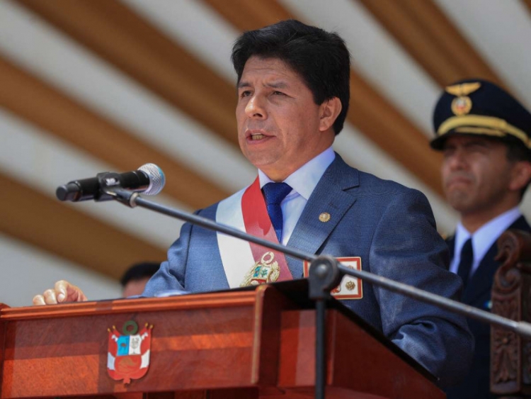 Pedro Castillo anuncia la disoluci&oacute;n del Congreso de Per&uacute; y declara "estado de excepci&oacute;n"